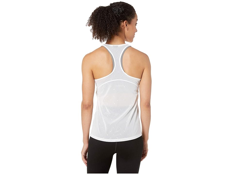 

Nike Pro Tank Mini Swoosh (White/Black) Women's Sleeveless
