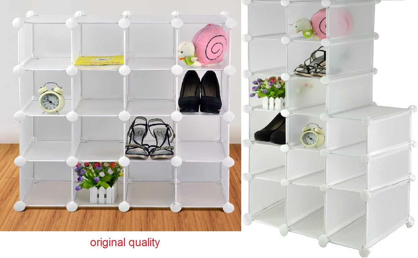 INTERLOCKING SHOE ORGANIZER/SHOE RACK for 16 PAIRS IN HALLWAY/CORRIDOR DECORATION