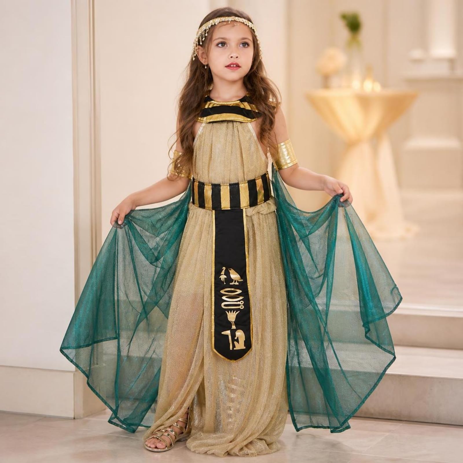 Costume Faraonico Ornamentale Abito, Ragazzo, L