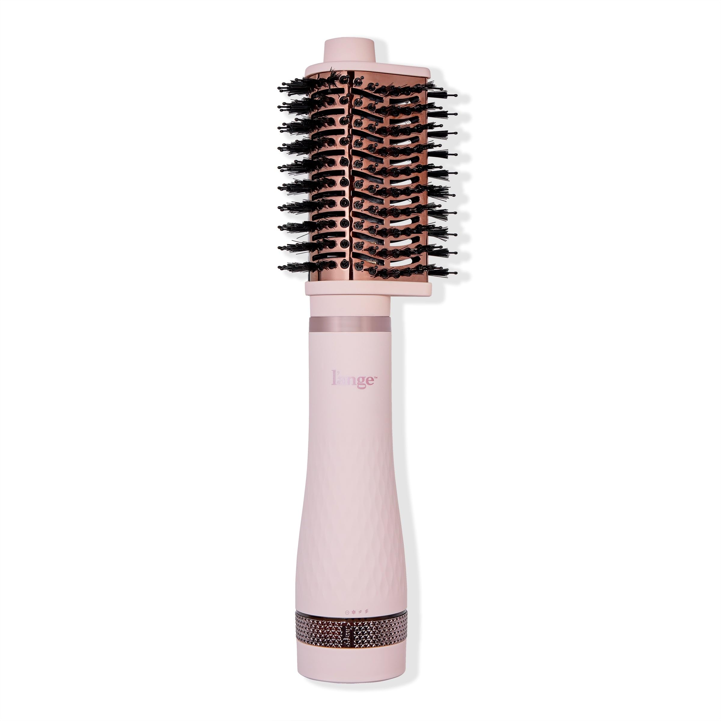 L'ANGE HAIR Multi-Volume Series Blow Dryer Brush | Interchangeable Hair Dryer Brush with Ionic Titanium Barrel for Smooth, Voluminous Styling | Blush - Teardrop 65mm