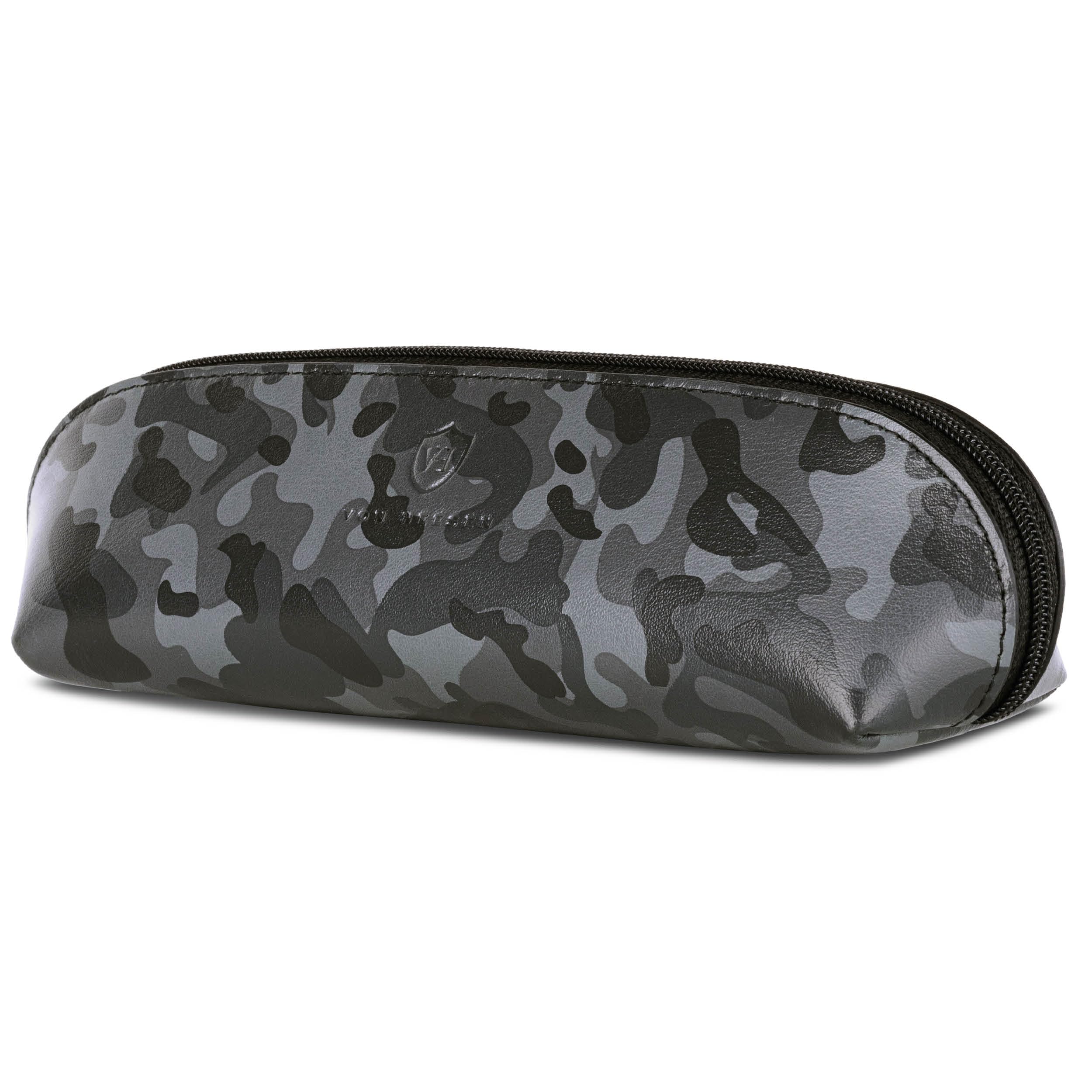 VON HEESEN® Echtleder Federmäppchen Leder Federmappe Etui für Stifte Mäppchen Schule Federtasche Uni Schlampermäppchen