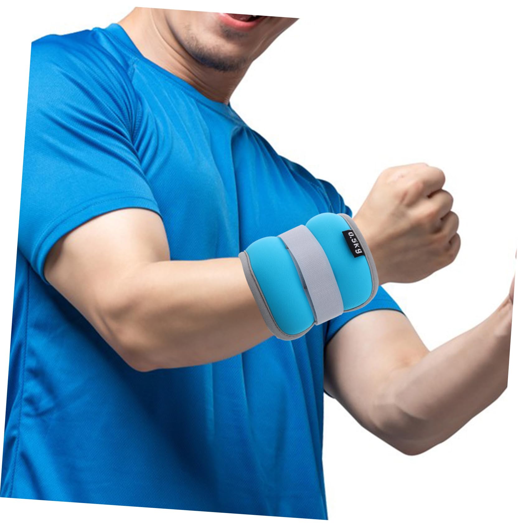 Pesi da Caviglia e Polso Regolabili 2 Pezzi 0, 5kg per Allenamento | Nailon, Neoprene e Sabbia di Ferro, Design Confortevole Regolabile per Esercizi e Attività Sportive