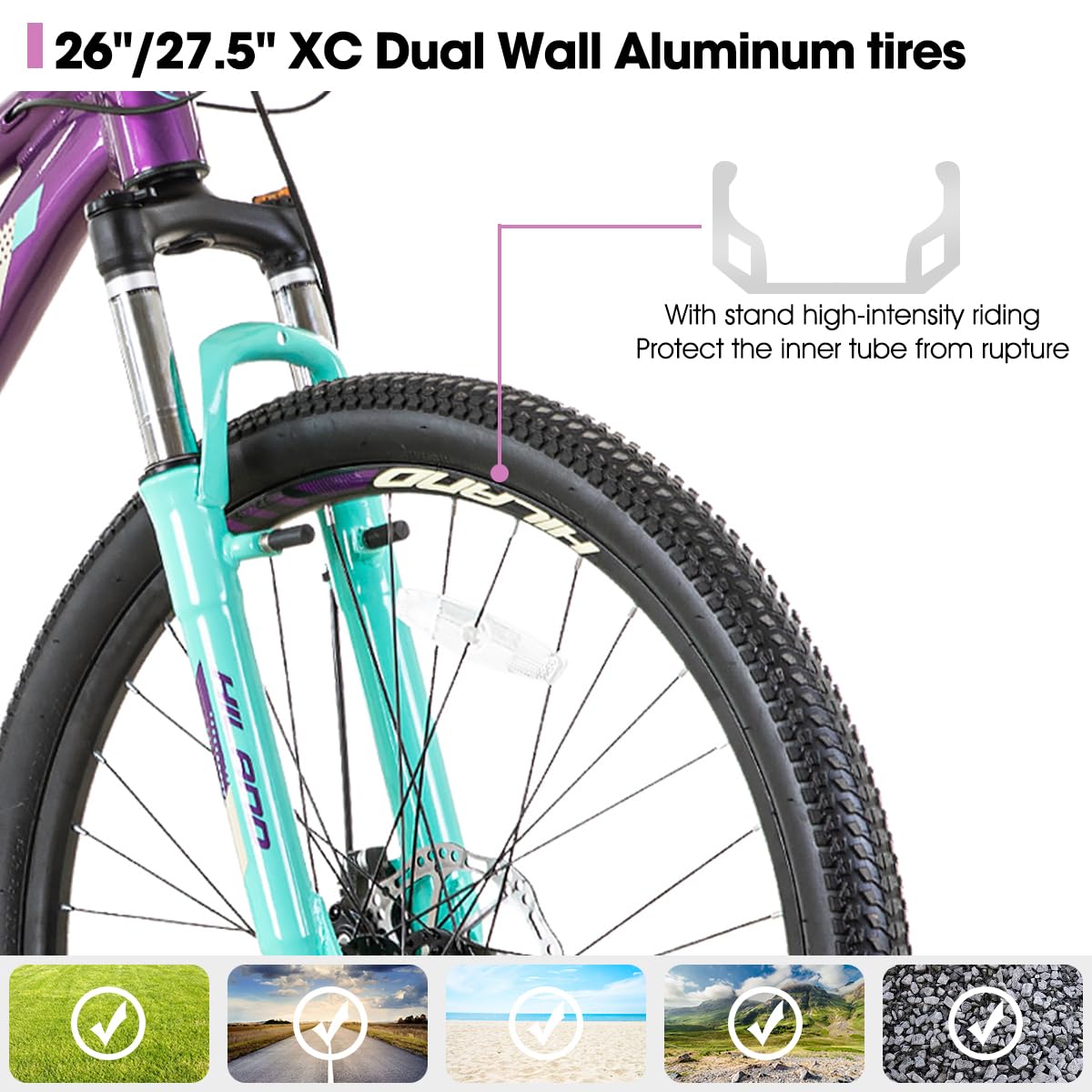 Hiland 26 Inch Mountain Bike for Men and Women MTB with