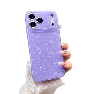 FABSPARK Case for iPhone 17 Pro Max,Super Cute Vibrant Neon Glitter Shiny Bling Sparkly Glossy Girly Case,Shockproof Slim Camera Protection for iPhone 17 Pro Max 6.9 inch,Purple - Amazon product rated Grade A