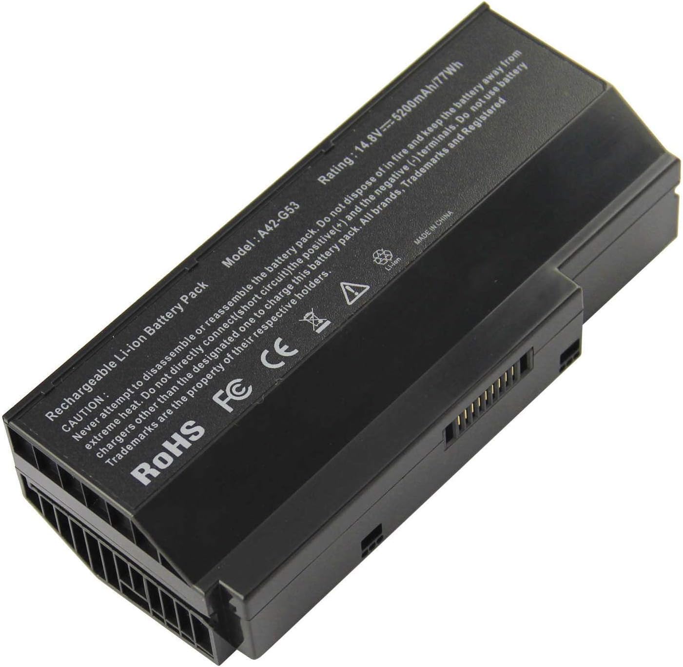 A42-G73 A42-G53 G73-52 Laptop Battery Replacement for Asus G73 G73g G73s G73j G73jh G73jw G53j G53 G53s G53sx G53sw G73JH-BST7 G73JH-BST7 G73JH-RBBX09 G73JH-RBBX09 G73JH-X3 G73JH-X5(14.8V 5200mAh)