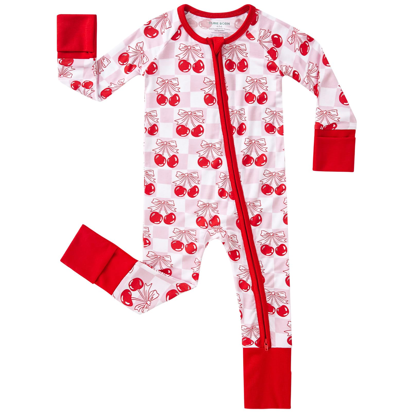 pureborn Baby Sleeper Viscose from Bamboo Zipper Footies Pjs 0-24 Months