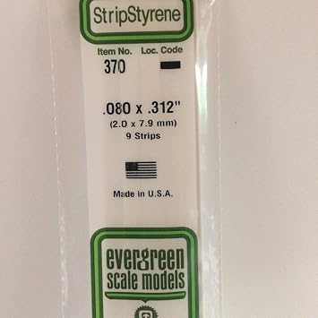 Evergreen Scale Models 24" Strip Pack, .080x.312 9, EVG370