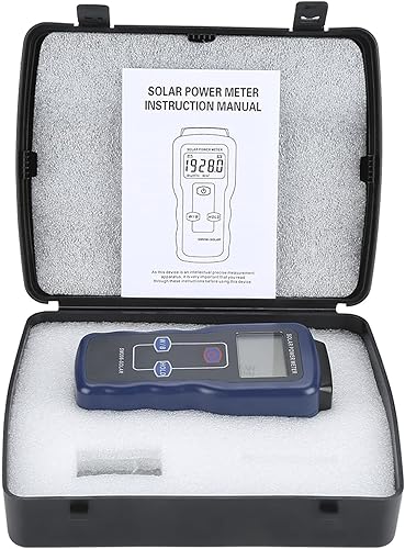 Medidor de energía solar, digital Wm2Btu medidor de luz solar de mano de fuerza UV, instrumento de prueba de medición de radiación de luz solar para