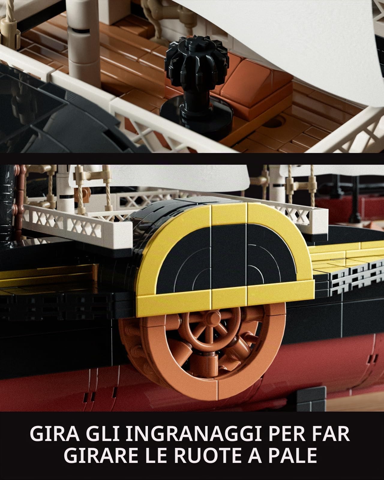 Nifeliz Kit di Costruzione della Nave a Vapore Great Western per Adulti, Modello da Esporre e Collezionare, Regalo per Appassionati di Navi (1.948 Pezzi, NF10346)
