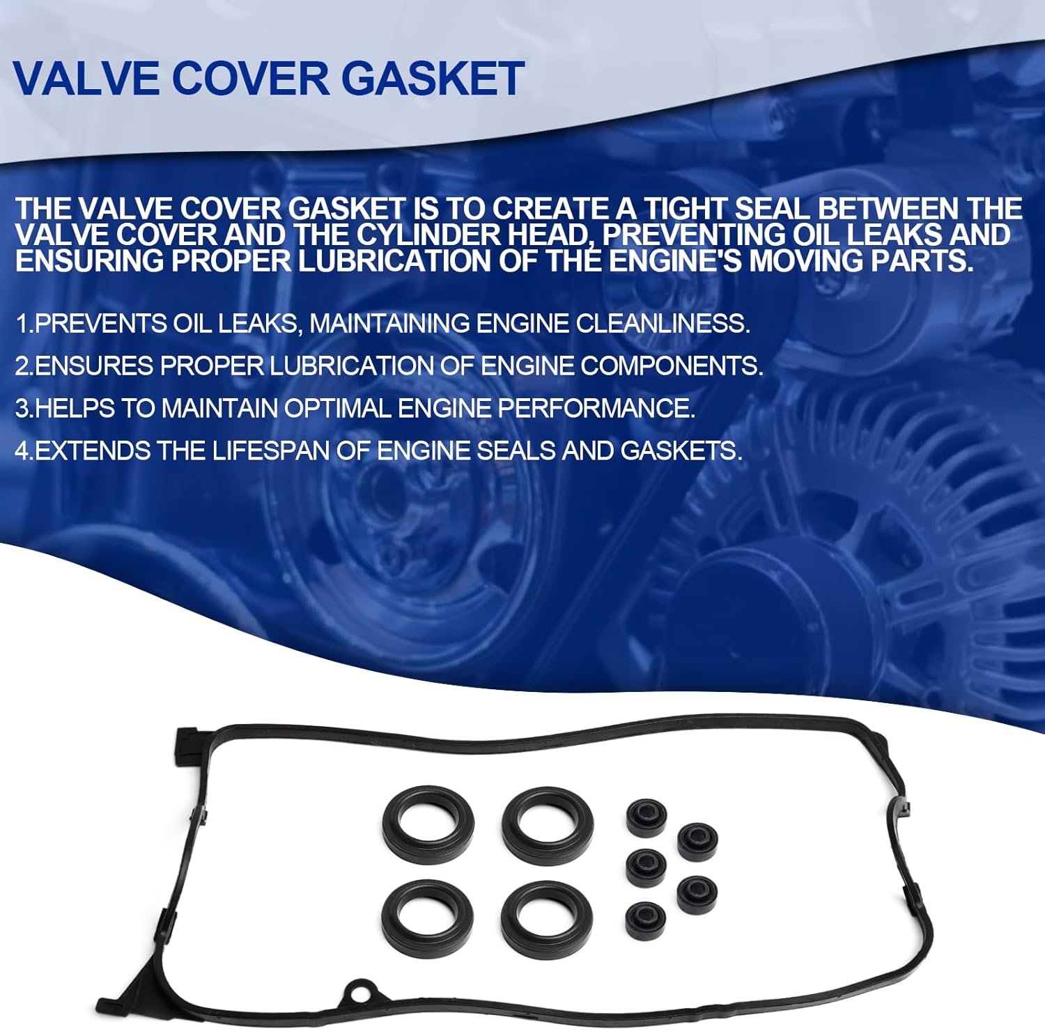 Timing Belt Kit Water Pump w/Gasket & Valve Cover Gasket Fit 2001-2005 For Honda Civic 1.7L VTEC D17A 16v