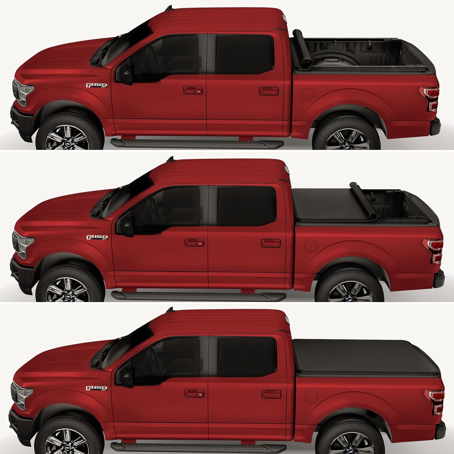 Kikito Vinyl Soft Roll-Up Tonneau Cover for 2005-2025 Frontier with 6ft(73.3in) Truck Bed
