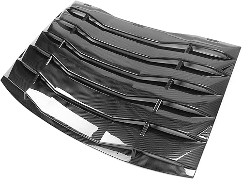 Miniatura 3 de FREEMOTOR802 Compatible con Dodge Charger 2011-2023, rejilla de ventana trasera, aspecto de fibra de carbono, cubierta de plástico ABS para