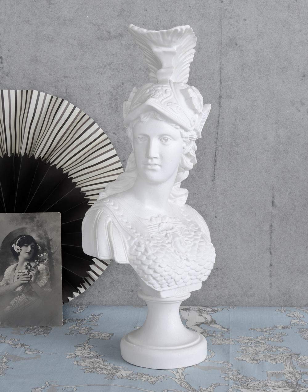 Atemberaubende Klassische Büste Göttin Athena & Kriegshelm Figur IS248 Palazzo Exklusiv
