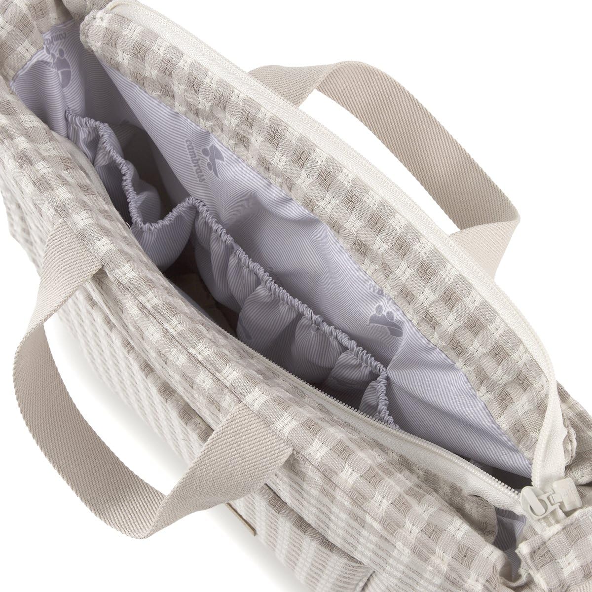 Cambrass - Bolso Maternal para Bebe de Carro - Organizador para Pañales y Otras Cosas - Vicky Beige 16x43x37 Cm