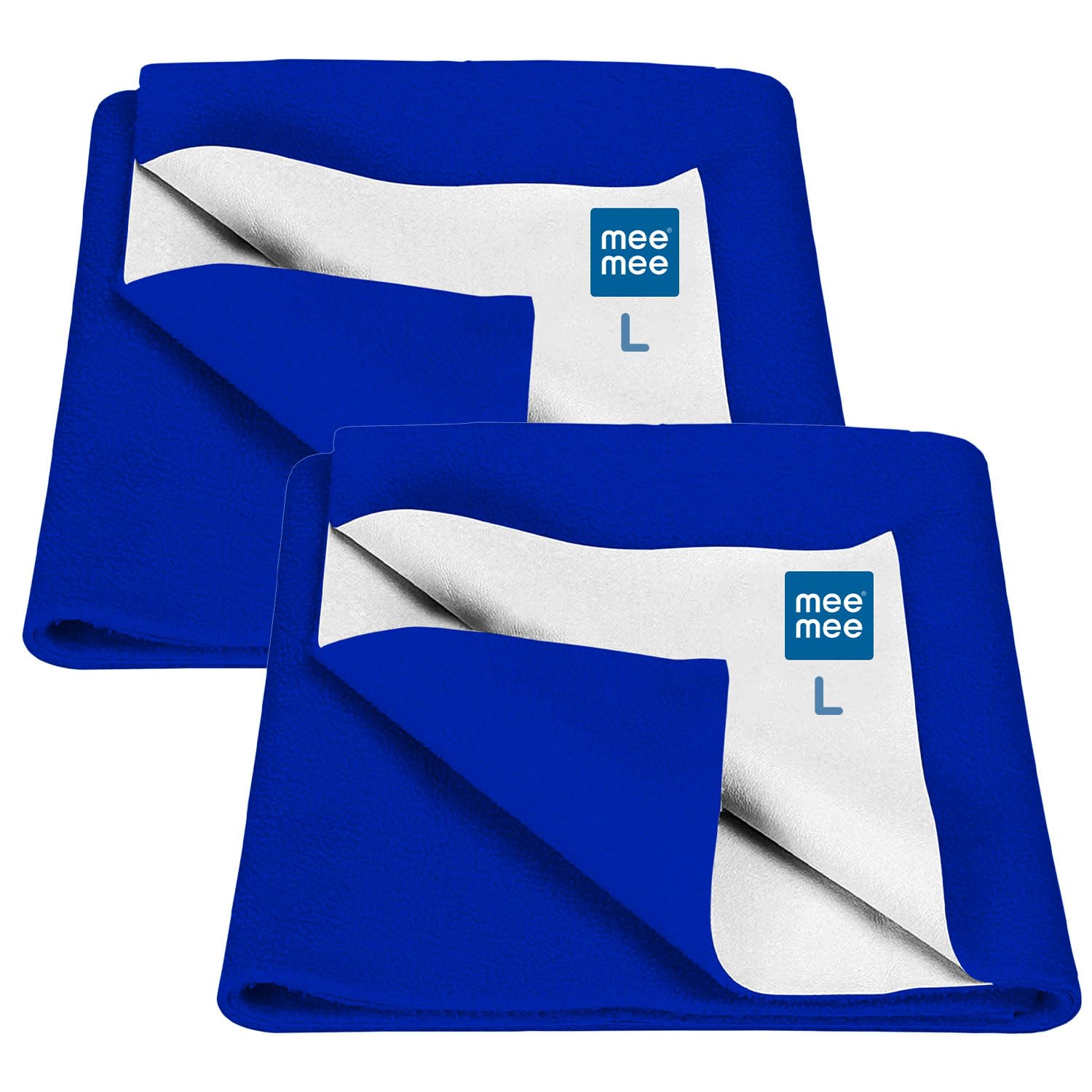 Mee Mee Reusable Water Proof Cotton Bed Protector Sheet/Extra Absorbent Mat/Dry Sheets/Urine Sheet/Dry Mat Pack of 2 (Large, Royal Blue)(100CmX140Cm) (B09CTRVPPM) Amazon Price History, Amazon Price Tracker