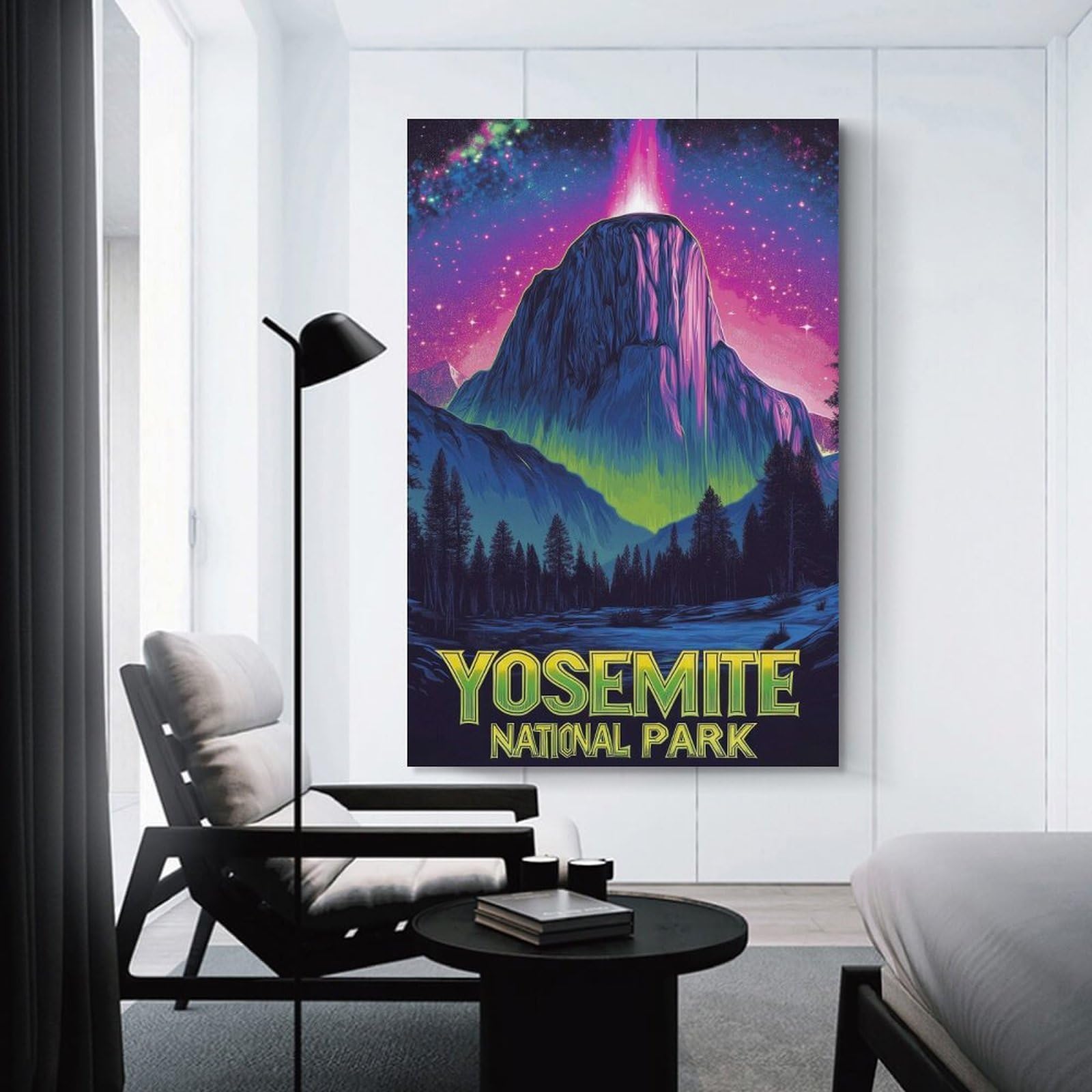 Junmoney Unframe-Style-1 Hanging Wall Art Yosemite National Park Poster Poster, Picture, Metal Print, Paint By Guldesignco, 24X36inch(60X90cm), For Entryway, Lounge Links Or Small Walls, A Neat Decor Update For Hallways
