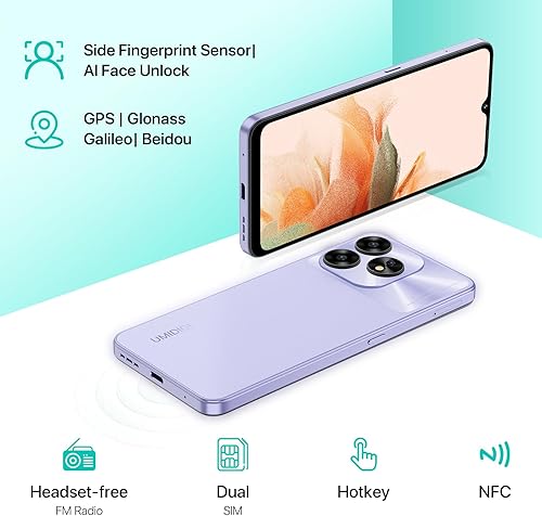 Miniatura 6 de UMIDIGI Teléfonos celulares A15 16 (8+8) G+256G, teléfono móvil Android 13, cámara principal de 64MP Octa Core Smartphone desbloqueado 6.7 pulgadas