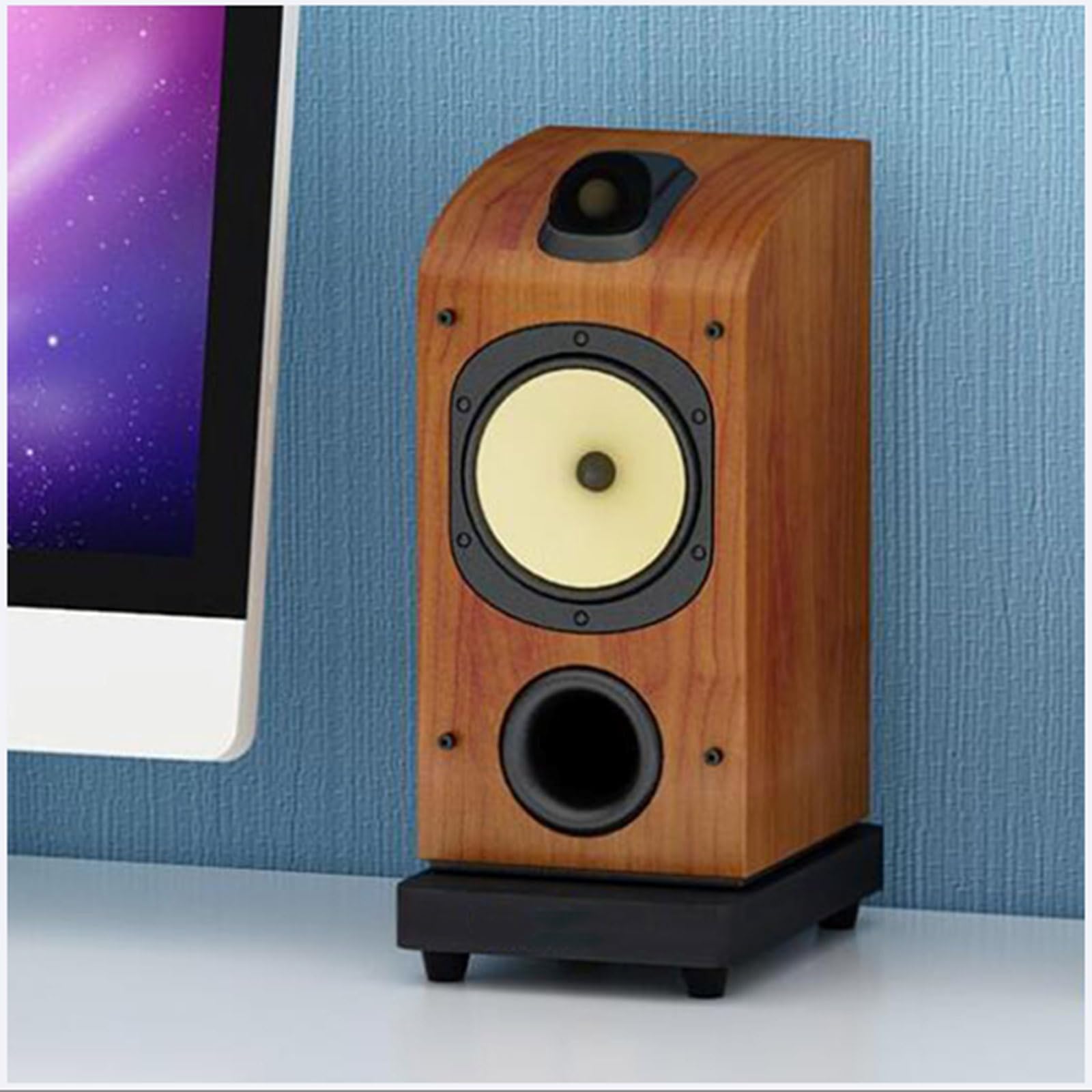 Soportes para altavoces de subwoofer, plataformas de aislamiento con almohadillas para el hogar, la oficina y el estudio, base estabilizadora para una mejor calidad de sonido