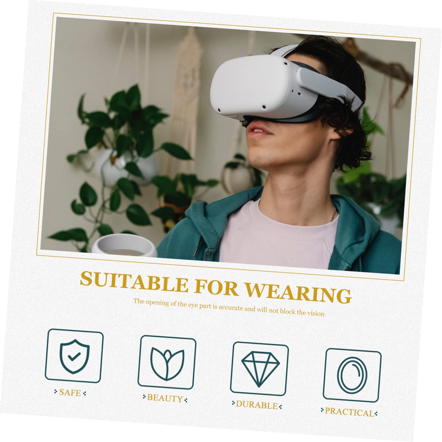 UKCOCO 5 Pezzi Di Maschera Per Dormire Con Imbottitura Elastica Lavabile E Comoda Per Il Gioco Vr