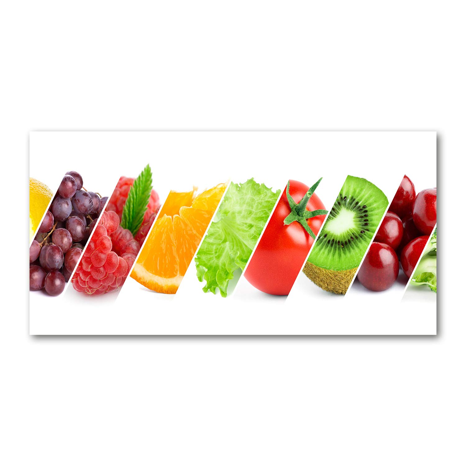 Déco murale acrylique fruits légumes grand format 120x60