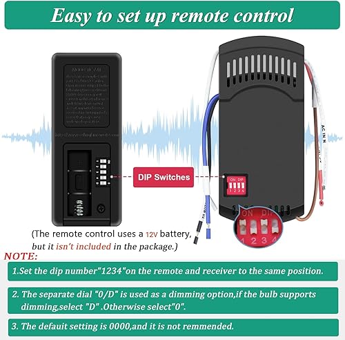 Miniatura 2 de Kit de control remoto universal de ventilador de techo de 3 velocidades para Hampton Bay Home Decorators Collection Hunter