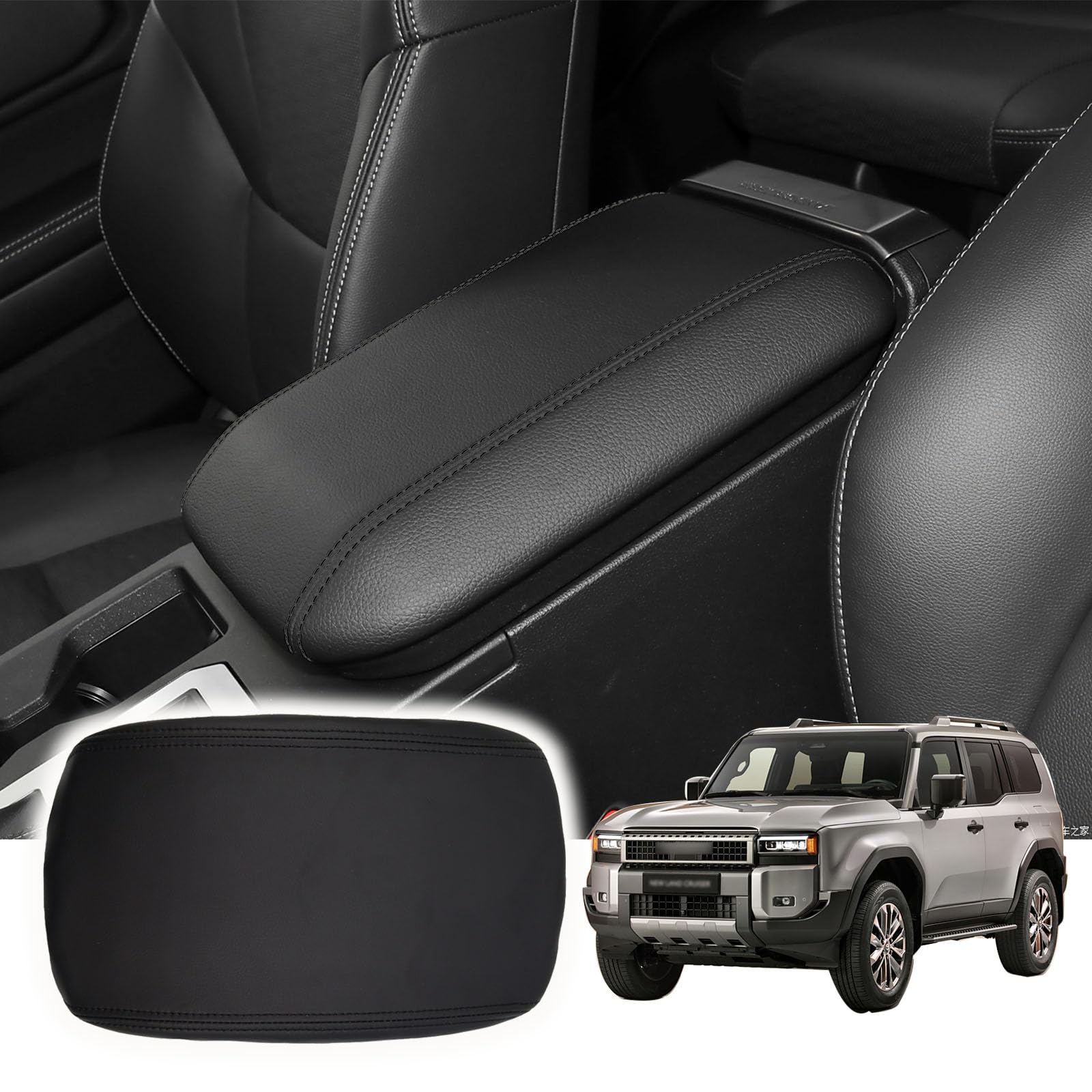 Amazon.com: Areeyils Black Leather Center Console Armrest Cover