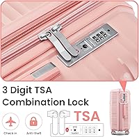 Vista 183 de Merax Equipaje, maleta extensible rígida con ruedas giratorias ligeras, Negro -, 40/48/52