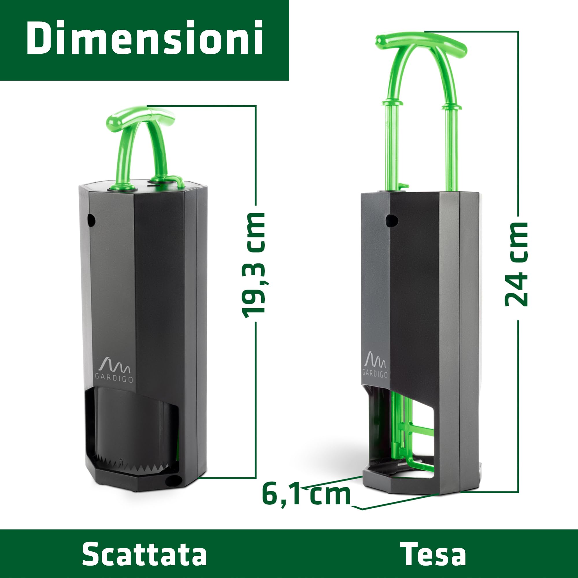 GARDIGO® Trappola per Talpe e Arvicole - Set di 3 Pezzi | Scaccia Talpa | Anti Talpe da Giardino | Trappola Arvicole | Cattura da 2 Direzioni | Antitalpa