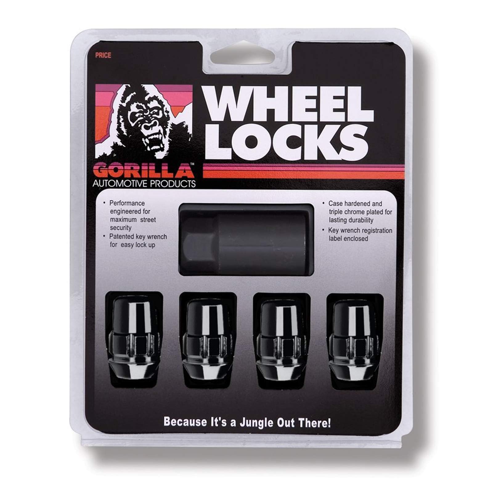 Gorilla Automotive 71641NBC Acorn Black Wheel Locks (14mm x 1.50 Thread Size) - Pack of 4