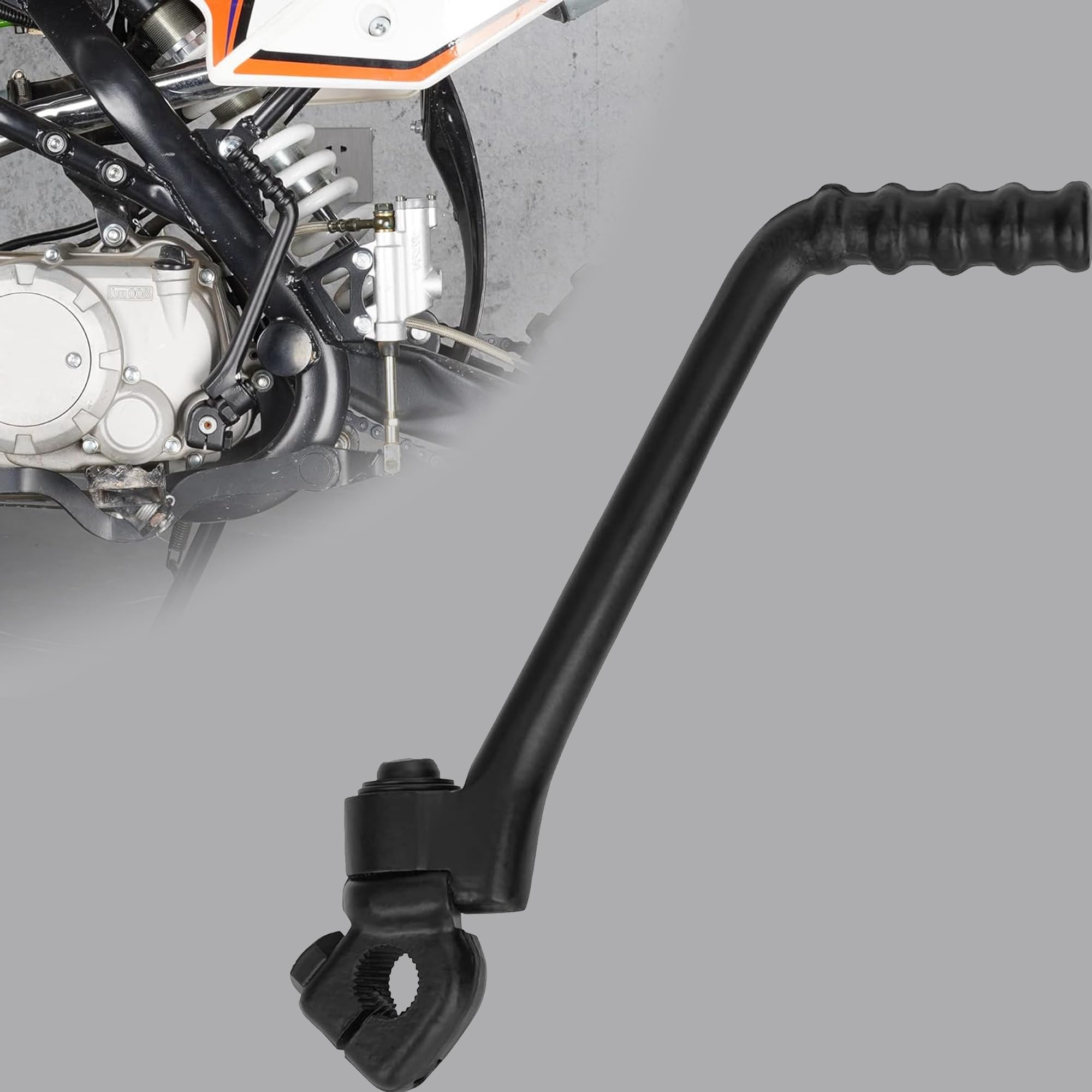 Leva del pedale di avviamento regolabile da 16 mm per moto da cross da 140 cc, 150 cc, 160 cc, 200 cc, 250 cc, in acciaio inox nero (16 mm)