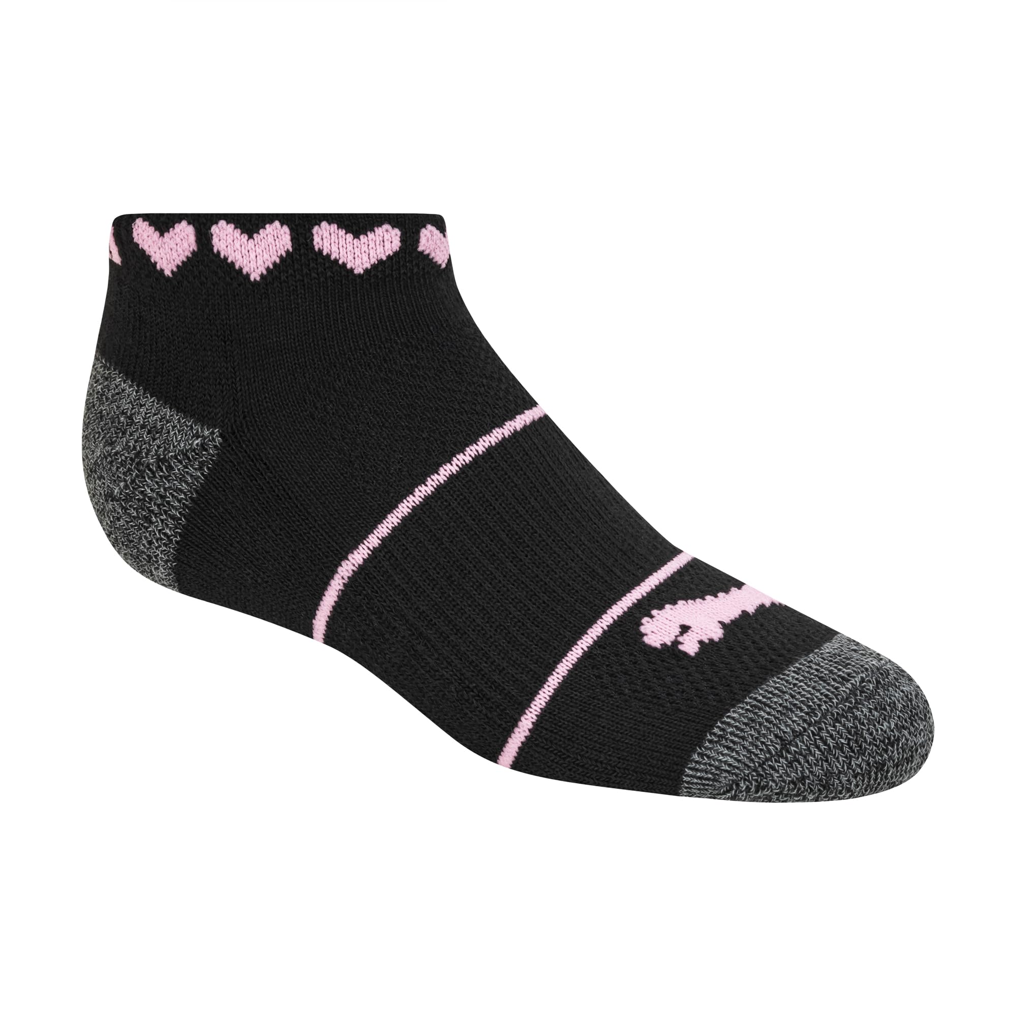 PUMA Girls' Little 8 Pack Low Cut Socks + Hair Ties