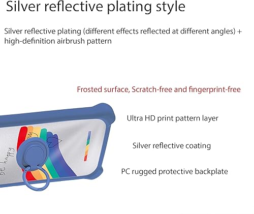 Miniatura 3 de Case Compatible with Celular Kalley Element 5+Plus Phone Case Cover [with Tempered Glass Screen Protector][Hard PC + Soft Silicone][Ring Support]