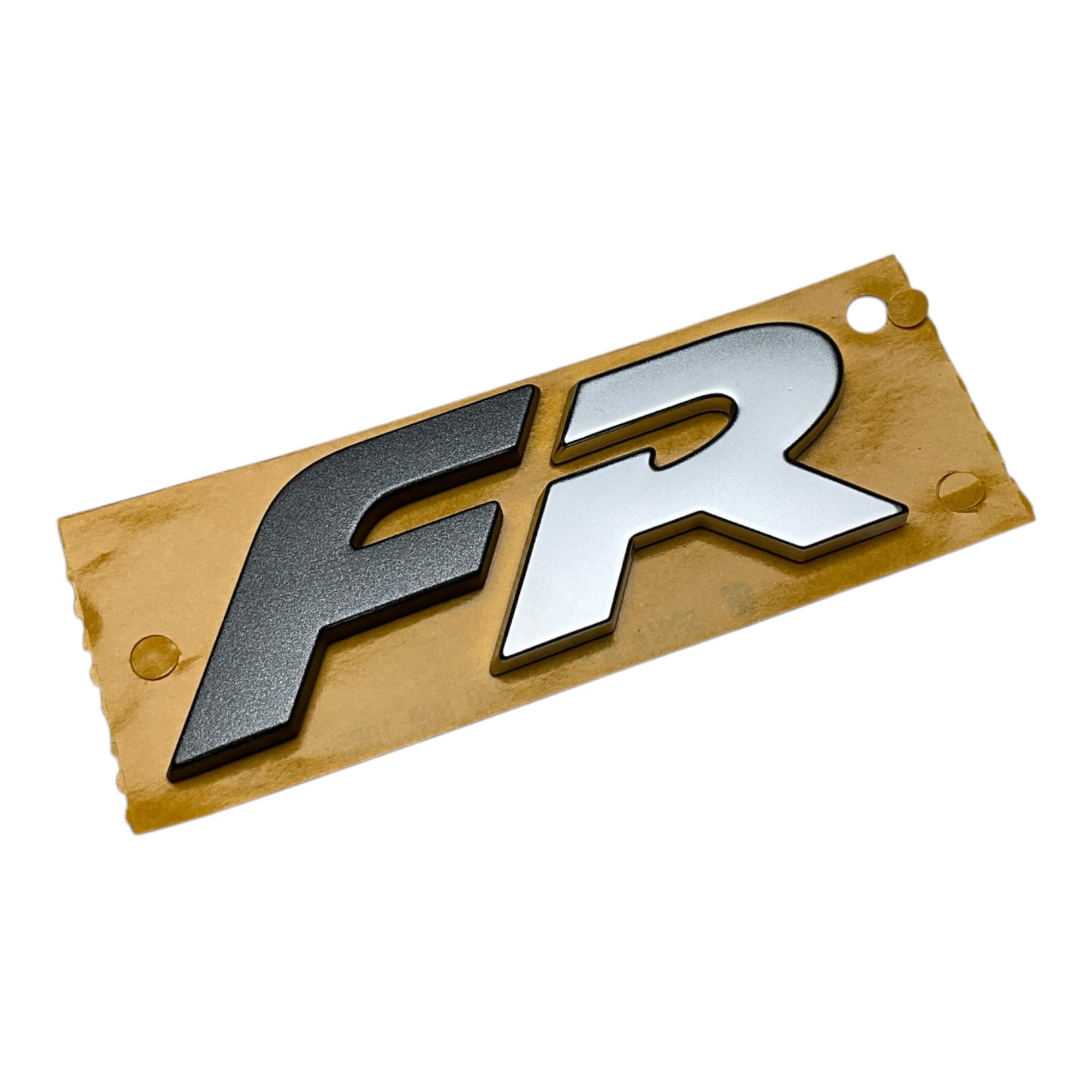 Seat 5FA853670UTZ Logotipo FR, emblema de tuning para portón trasero, Fórmula Racing, emblema gris mate metálico