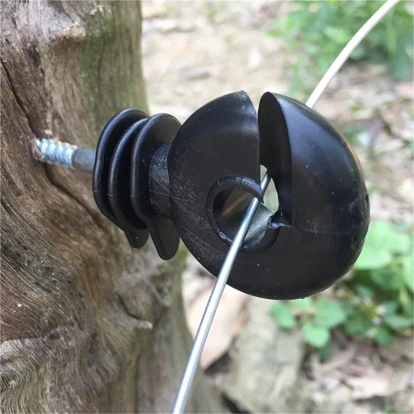 Anillo Aislador Aisladores Tornillo resistente del poste de madera los clavos penetrantes aisladores la cerca eléctrica for granja(30PCS)