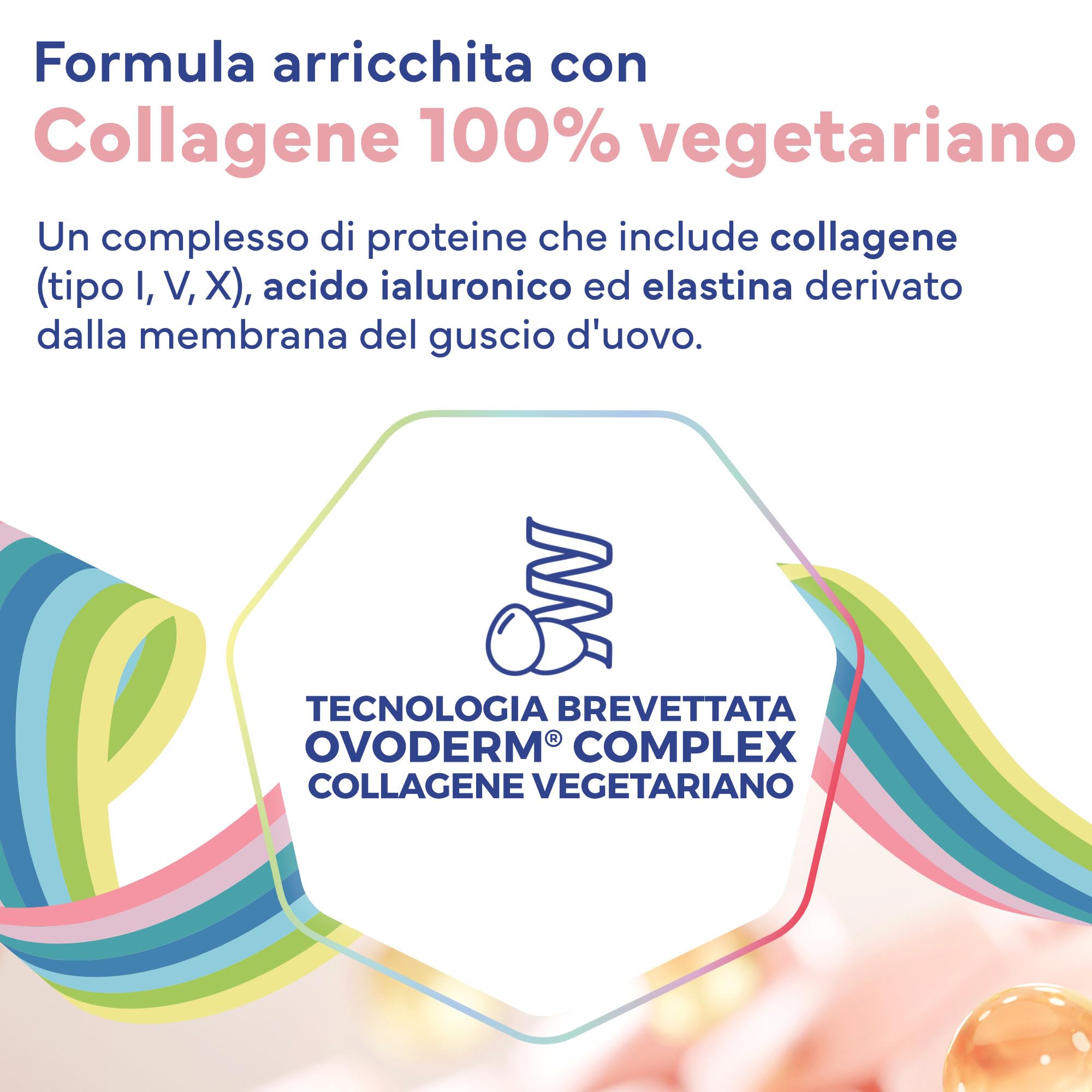 UPSA x Nourished Collagene Skin Lift, 30 Gummies, Integratore Alimentare con Acido Ialuronico ed Elastina, Caramelle Gommose Gusto Frutta, Senza Zucchero, Vegetariano