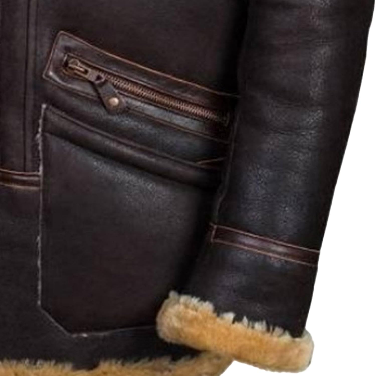 Maiyifu-GJ Men's Faux Leather Jacket Warm Fleece Lined Leather Coat Windproof Thicken Motorcycle Biker Jacket Overcoat