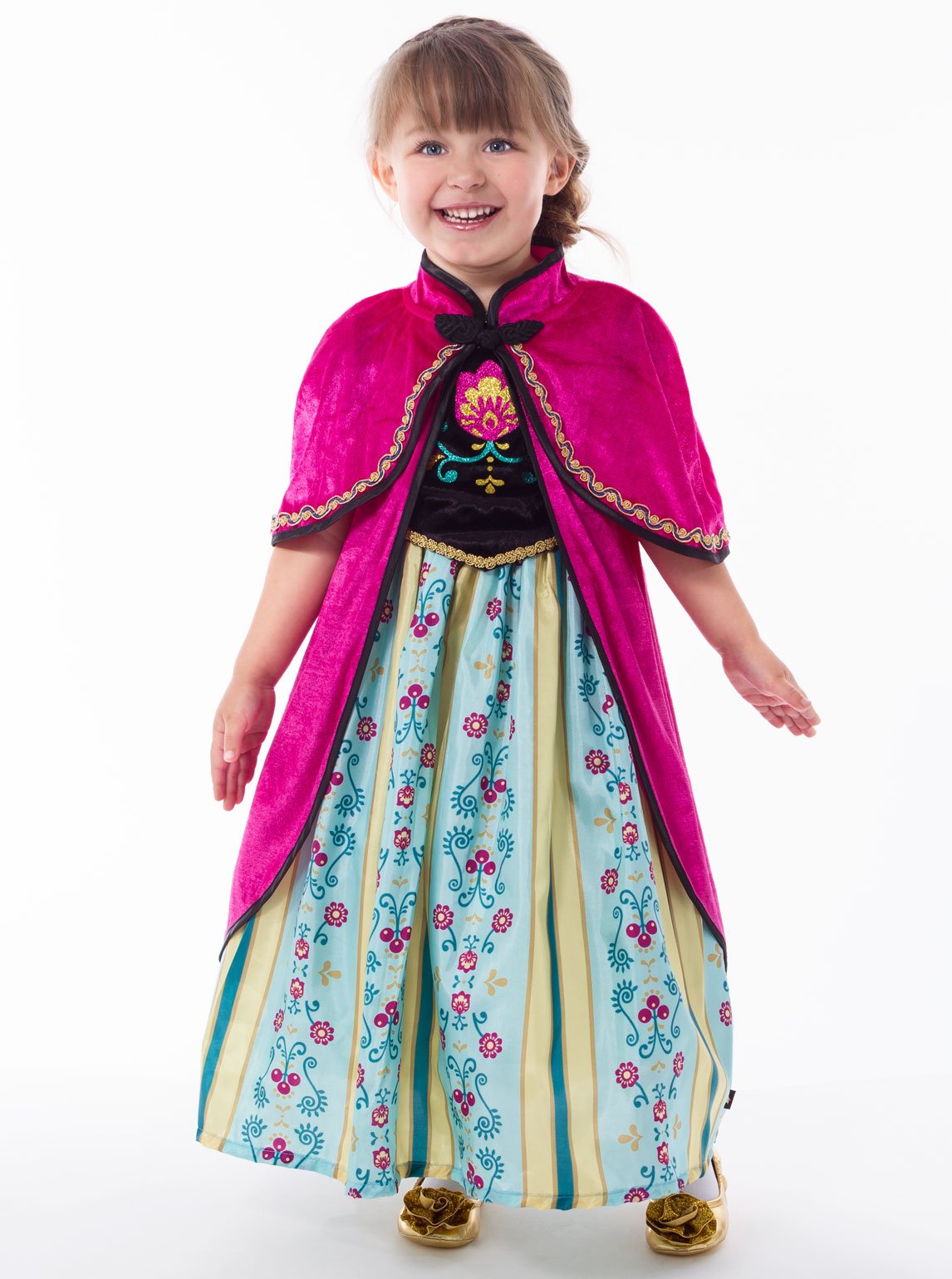 Little Adventures Scandinavian Princess Cloak - Hooded Dress-Up Costume For Girls, Ages 3-5, Fuchsia Velvet - View #4