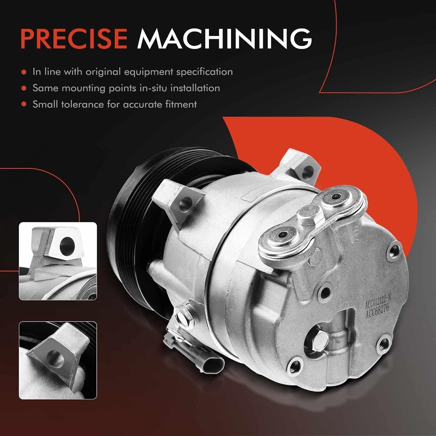 A-Premium A/C Compressor with Clutch Compatible with Cadillac Catera 3.0L 1997-2001, Daewoo Leganza 2.2L 1999-2002, Nubira 2.0L 1999-2002