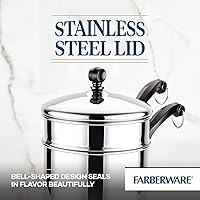 Vista 135 de Farberware Classic Series - Cazo de acero inoxidable, 1 litro, Tapa coladora