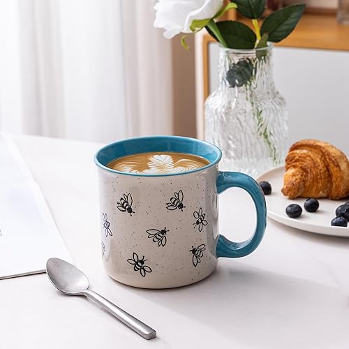 Miniatura 41 de AmorArc Juego de 2 tazas de café de cerámica grandes de 22 onzas, tazas de gran tamaño con mango grande para hombres, mujeres, papá, mamá, taza