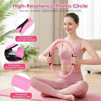 13Pcs Pilates Set Pilates Kit Home Pilates Sets for Women Pilates Workout Kit Pilates Beginners Set Home Pilates Essential kit Pilates Equipment Set Pilates Ring and Ball Set Pilates Accessories