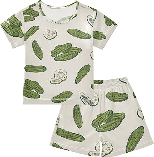 Pajama Sets Short Sleeve Soft Cotton Summer Sleepwear 2 Piece PJS Size 5-14T