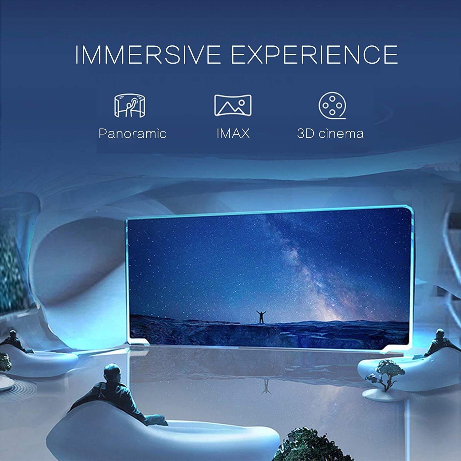 VR Auriculares, auriculares de realidad virtual para películas y juegos. VR Gafas gafas compatibles con iOS y Teléfono Android, Pupila ajustable y distancia Distancia 360 ° Panorama, Ojos Protec