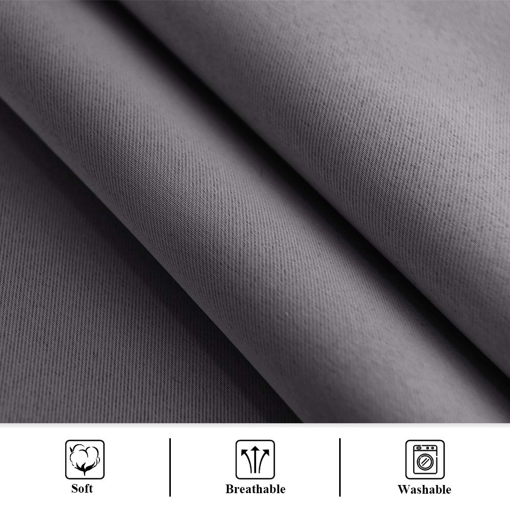 StangH Rideaux d'extérieur Extra Larges – Rideaux de terrasse imperméables occultants Thermiques à œillets pour Porte coulissante Avant, 1 Panneau, Gris, Largeur 100 cm x Longueur 213,4 cm
