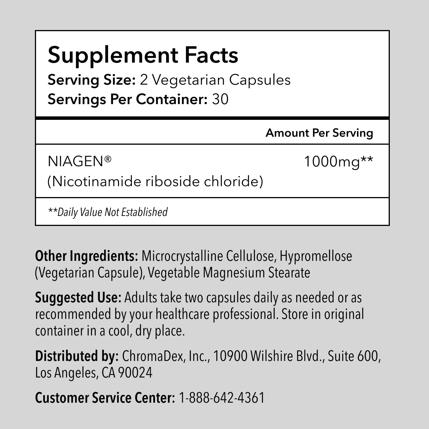 TRU NIAGEN NAD+ Supplement, Nicotinamide Riboside 1000mg, 30 Daily Servings — Amazon image 9
