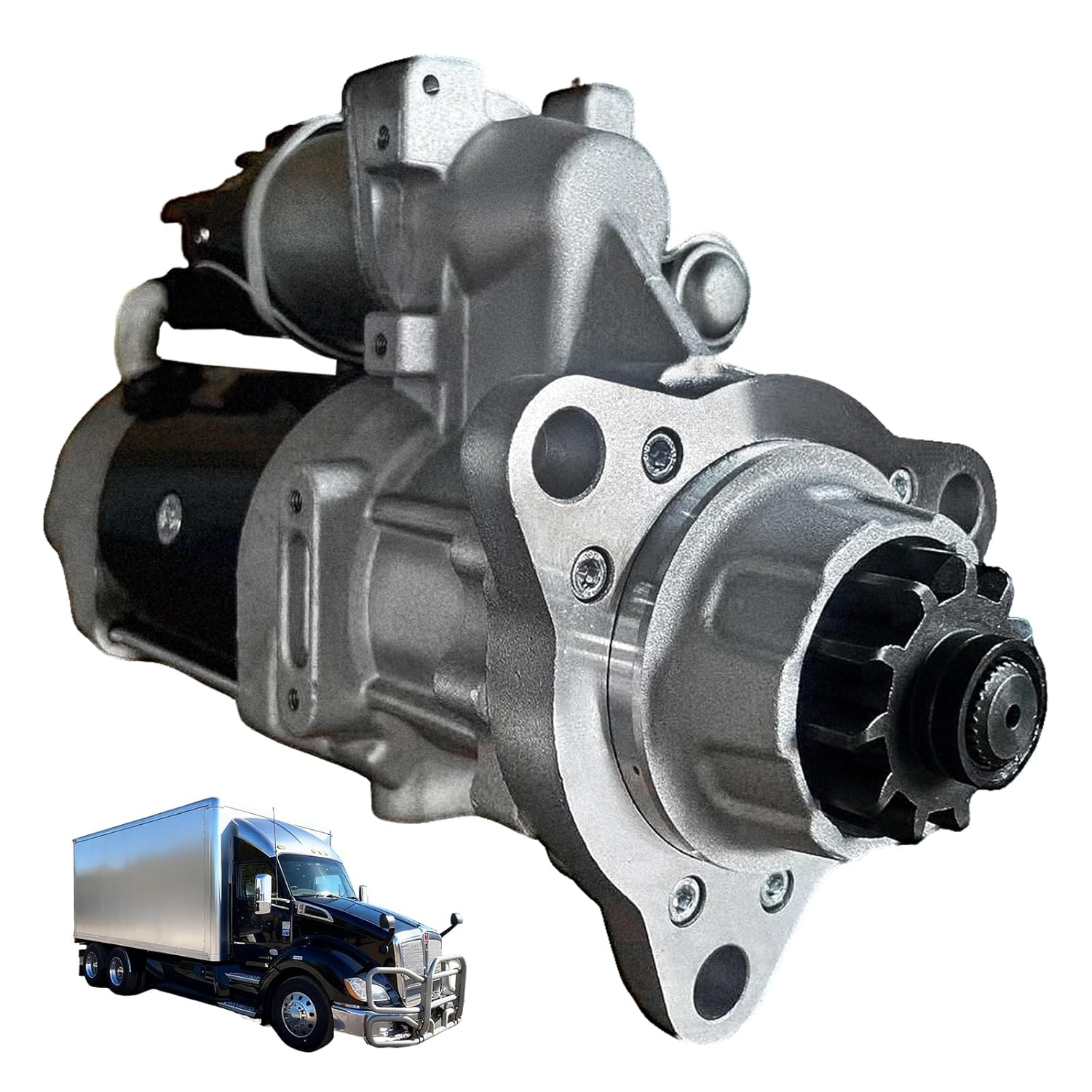 8200308 New 12V 39MT Truck Starter Motor Compatible with Ford Freightliner Kenworth Mack Peterbilt Sterling Volvo Medium & Heavy-Duty Trucks Replaces 3103304 8201079 5284082 5284081 10461318 19011530