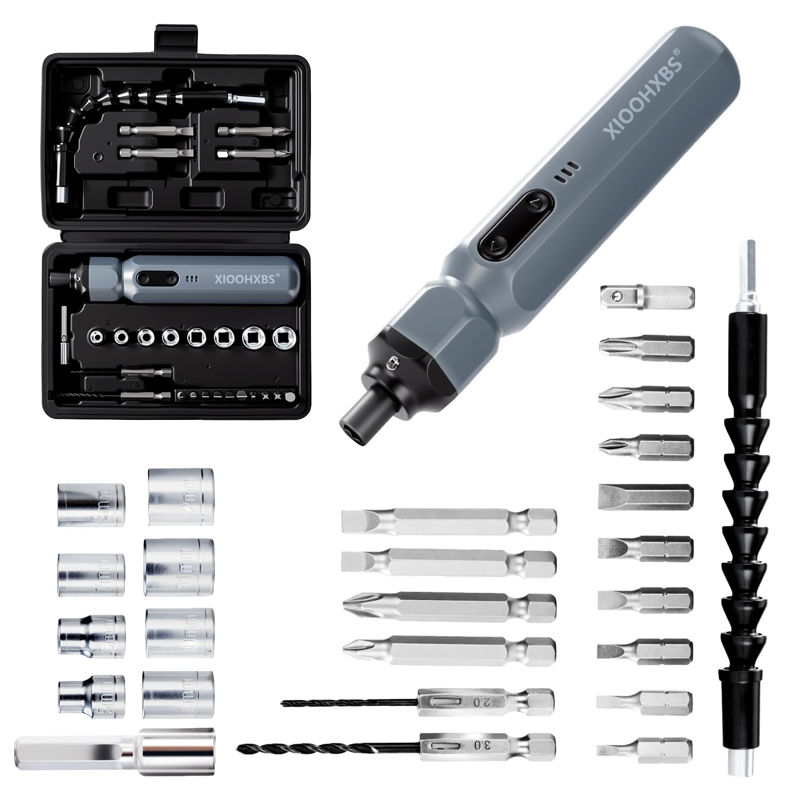 Electric Screwdriver 3 6V Mini Cordless Power Screwdriver Set Precision Bits with 250 RPM Powerful Motor LED Lights