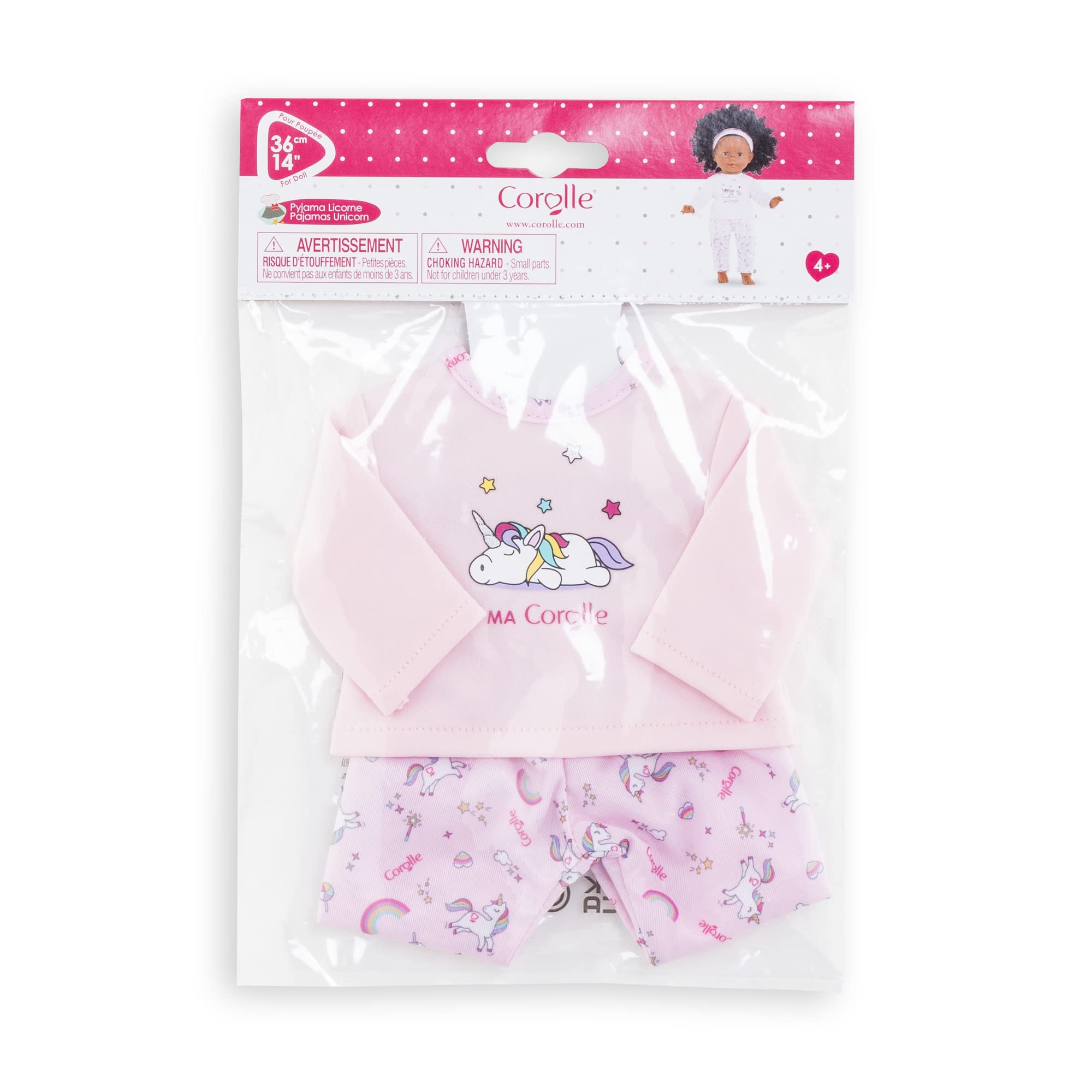 Leggings Pour Poupée Corolle 36 Cm - Lot De 2, Gris Et Rose, Dès 3 Ans