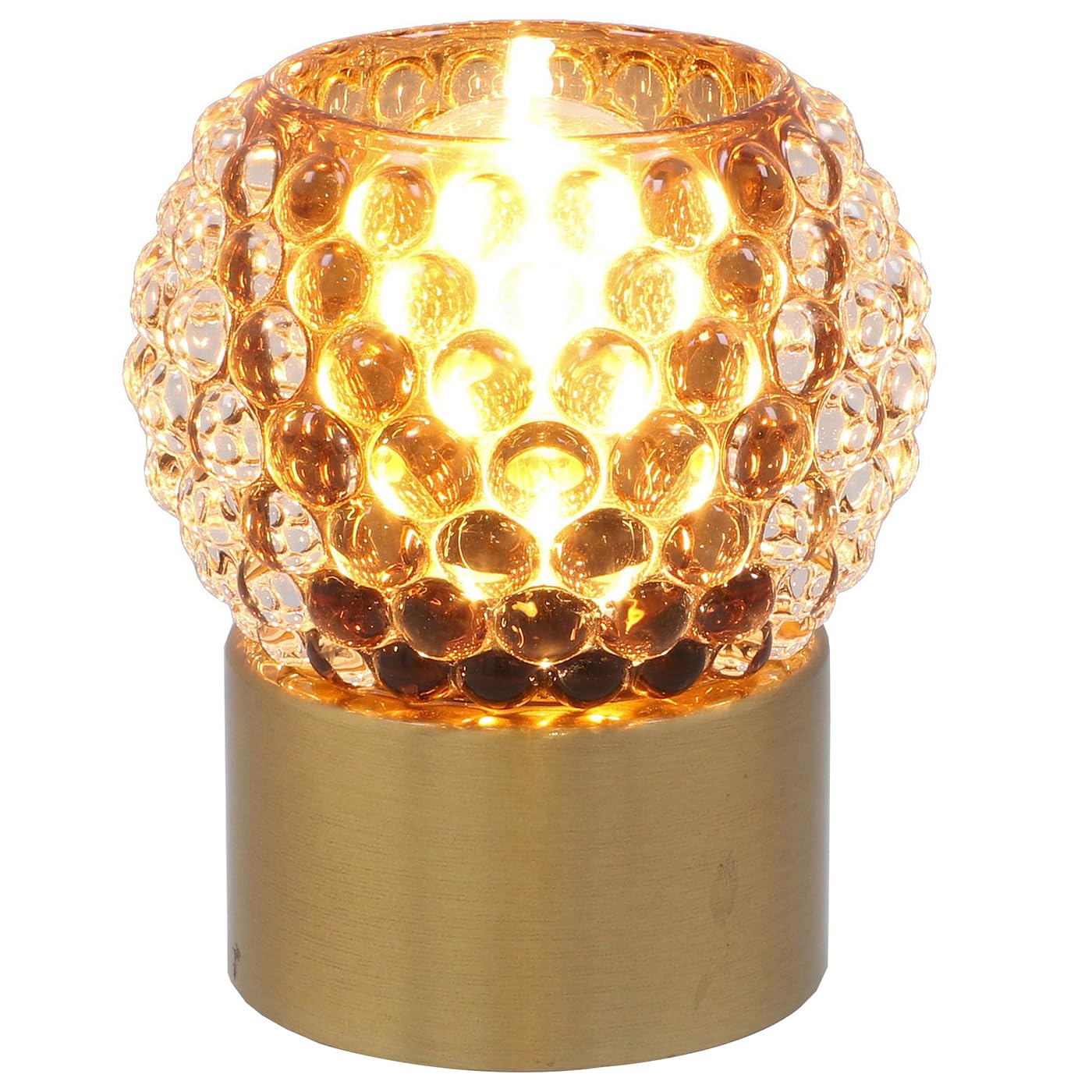 Shudehill Giftware Luxe LED Lamp – Round Bead Bronze – Battery Powered with Batteries Included – Durable Reusable Decorative Home Lighting