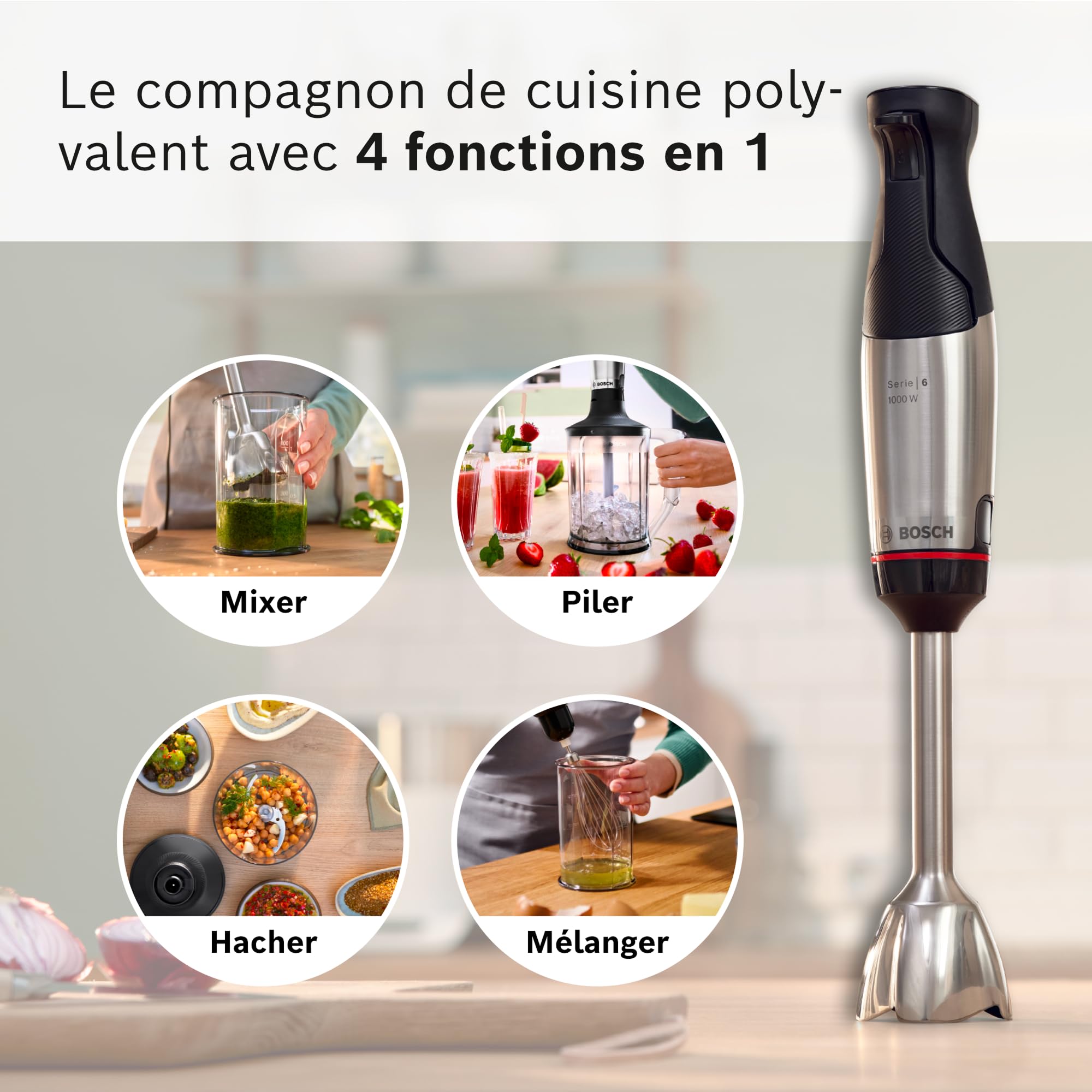 Bosch MSM6M652 ErgoMaster Série 6 - Mixeur plongeant,